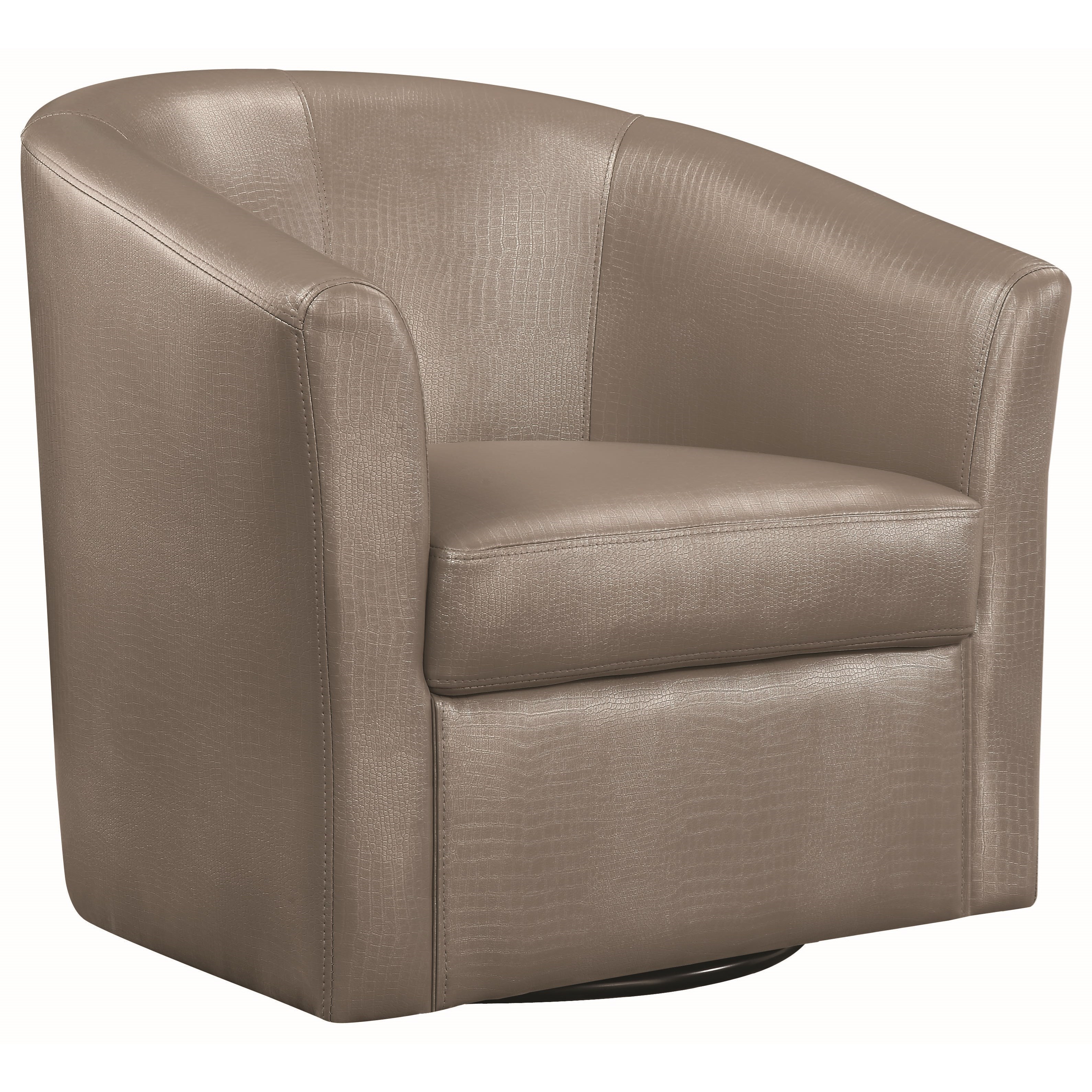 Coaster Accent Seating 902726 Contemporary Styled Accent Swivel Chair A1 Furniture Mattress Upholstered Chairs